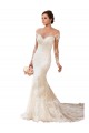 Ivory Mermaid Sweetheart Long Sleeves Chapel Train Wedding Gowns Hobart
