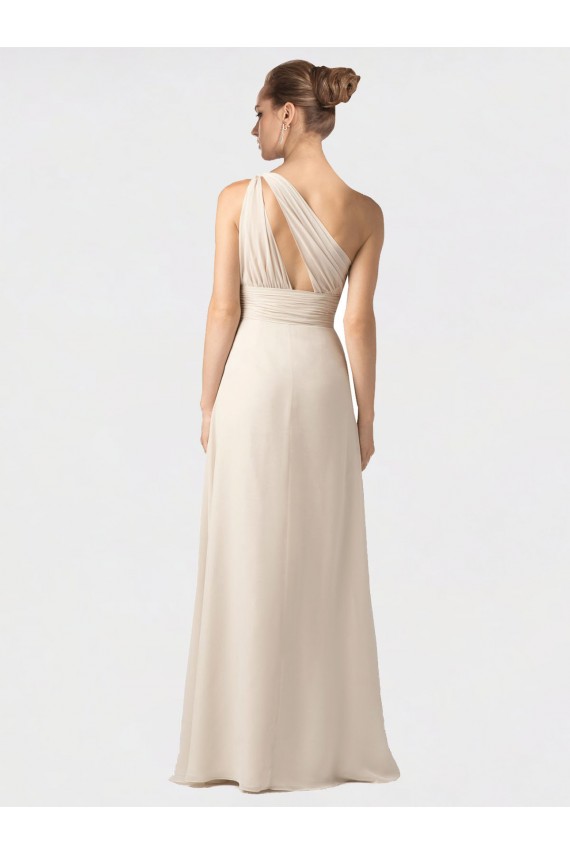 Black A-Line One Shoulder Long Bridesmaid Dress Hobart