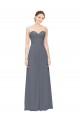 Slate Grey A-Line Sweetheart Long Bridesmaid Dress Hobart