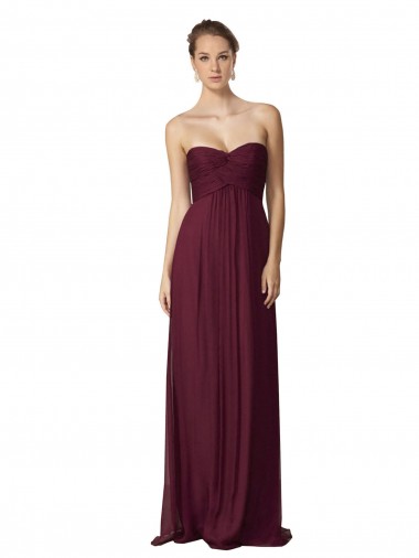 Grape A-Line Sweetheart Long Bridesmaid Dress / Formal Dress Hobart