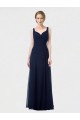 Low Back Dark Navy A-Line Sweetheart Sleeveless Long Bridesmaid Dress Hobart