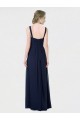 Low Back Dark Navy A-Line Sweetheart Sleeveless Long Bridesmaid Dress Hobart