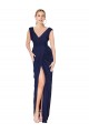 V-Back Dark Navy Mermaid High Neck Long Formal Evening Gown / Prom Dress / Bridesmaid Dress Hobart