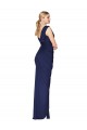 V-Back Dark Navy Mermaid High Neck Long Formal Evening Gown / Prom Dress / Bridesmaid Dress Hobart