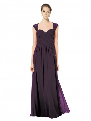 Keyhole Back Grape A-Line Sweetheart Long Formal Dress / Bridesmaid Dress Hobart