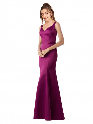 Open Back Merlot Sheath Bateau Neck Long Black Tie Evening Gown / Prom Dress / Bridesmaid Dress Hobart