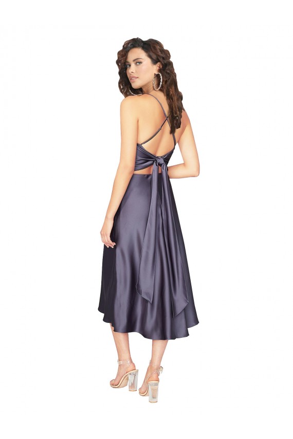 Keyhole Back Dusk A-Line Scoop Neck Midi Length Prom Dress / Bridesmaid Dress Hobart