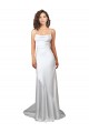 Open Back White Sheath Cowl Neck Sweep Train Beach Wedding Dress Hobart