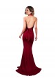 Open Back Burgundy Mermaid V-Neck Long Formal Evening Gown / Prom Dress / Bridesmaid Dress Hobart