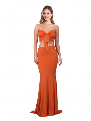 Orange Mermaid Strapless Long Formal Evening Gown / Prom Dress / Bridesmaid Dress Hobart