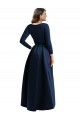 Dark Navy Ball Gown V-Neck Long High Low Plus Size Evening Gown / Prom Dress / Bridesmaid Dress Hobart