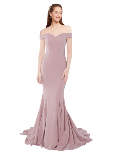 Dusty Pink Mermaid Sweetheart Sweep Train Bridesmaid Dress / Evening Dress Hobart