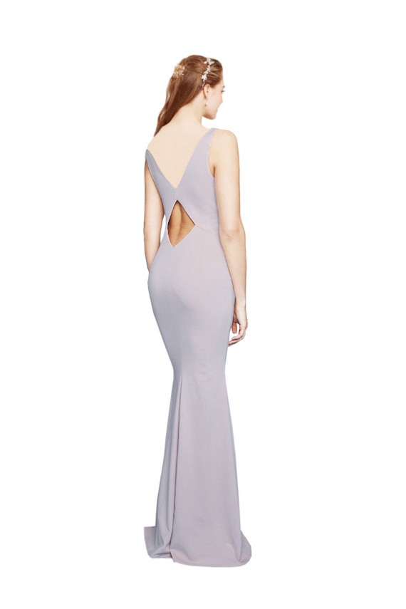 Keyhole Back Arctic Lilac Mermaid V-Neck Long Formal Evening Gown / Prom Dress / Bridesmaid Dress Hobart