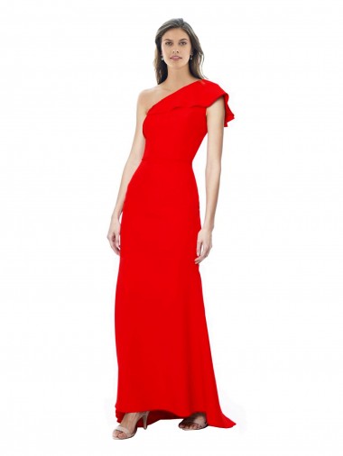 Red Mermaid High Neck Long Formal Dress / Bridesmaid Dress Hobart