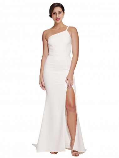 Ivory Sheath Strapless Sweep Train Semi Formal Evening Dress / Prom Dress / Bridesmaid Dress Hobart