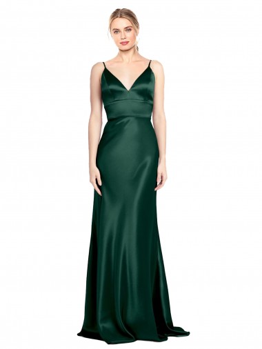 V-Back Hunter Sheath High Neck Long Formal Evening Gown / Prom Dress / Bridesmaid Dress Hobart