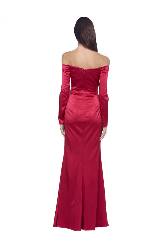 Dark Red Sheath Sweetheart Long Formal Evening Gown / Prom Dress / Bridesmaid Dress Hobart