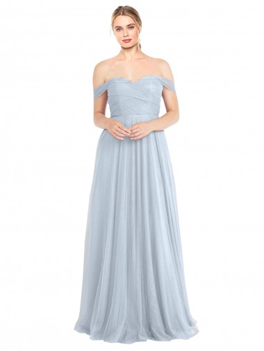 Light Sky Blue A-Line Strapless Long Evening Dress / Bridesmaid Dress Hobart