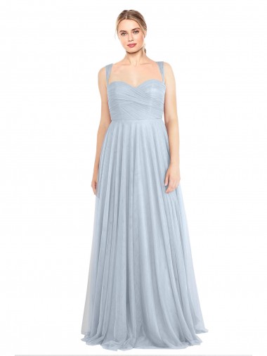 Light Sky Blue A-Line Sweetheart Long Evening Gown / Bridesmaid Dress Hobart