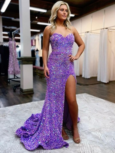 Lavender A-Line Sweetheart Court Train Homecoming Dress Hobart