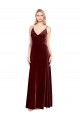 V-Back Burgundy A-Line V-Neck Long Black Tie Prom Dress / Bridesmaid Dress Hobart