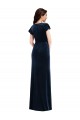 Dark Navy A-Line V-Neck Long Formal Dress / Bridesmaid Dress Hobart